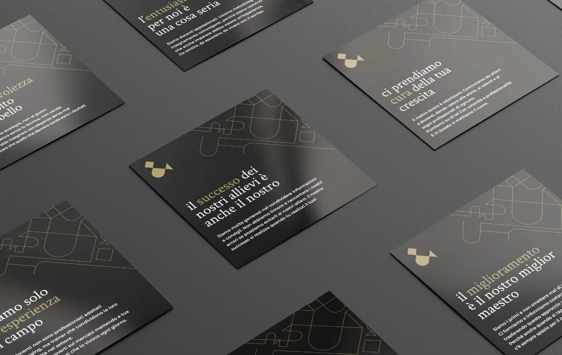 Visual branding AISER dedicato ai valori del brand e alla comunicazione strategica aziendale