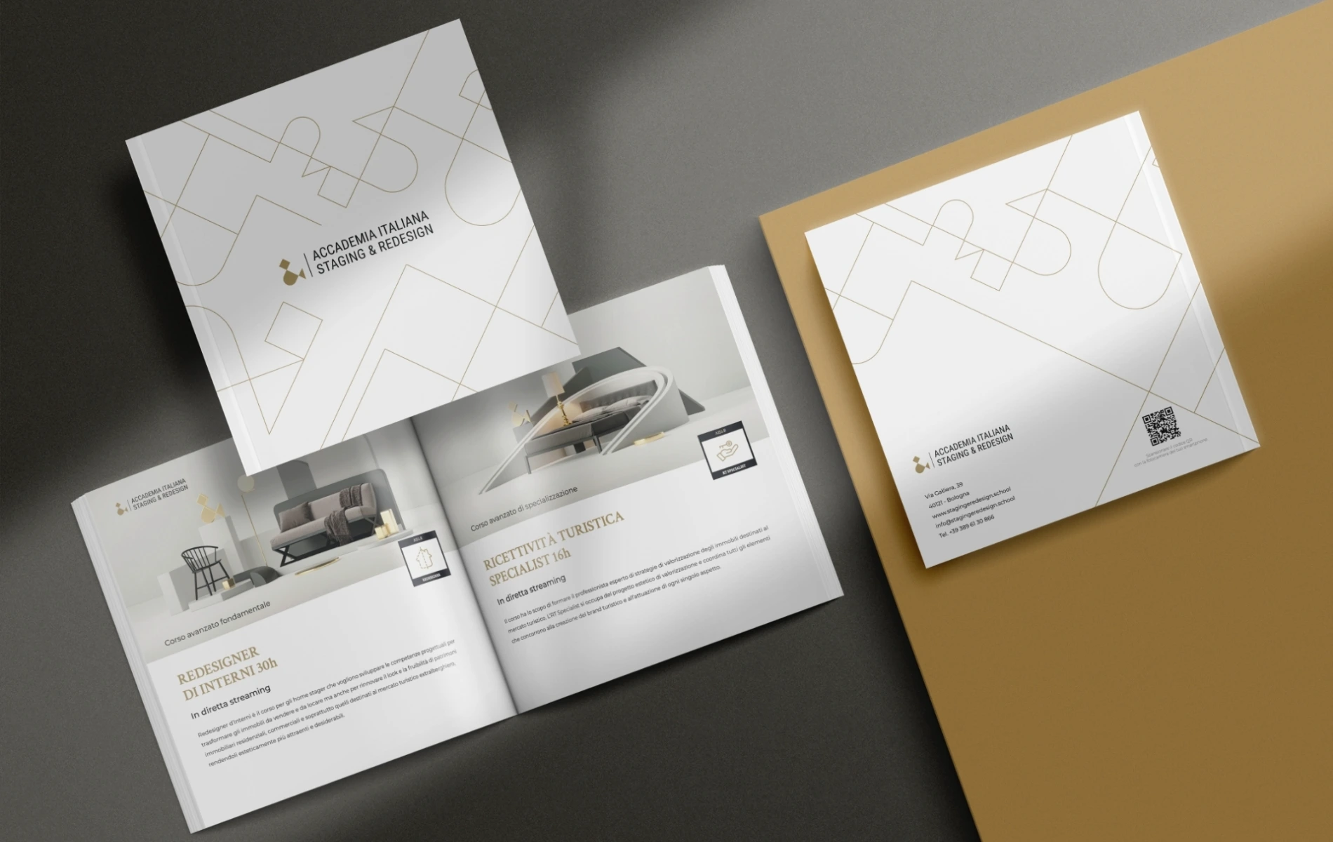 Catalogo corsi AISER progettato da Alchimie Turistiche con branding editoriale e design strategico