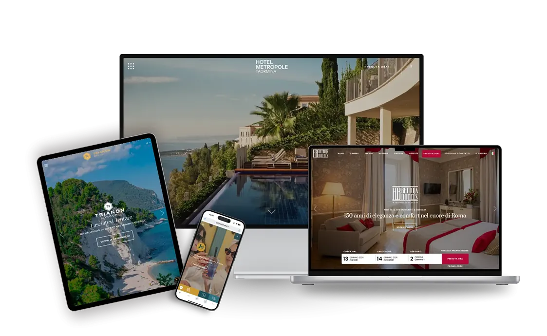 Mockup di un sito BrandWeb